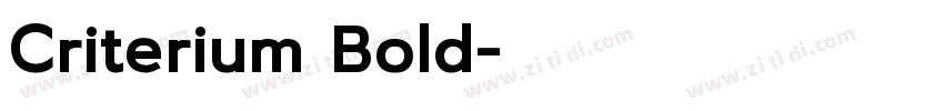 Criterium Bold字体转换